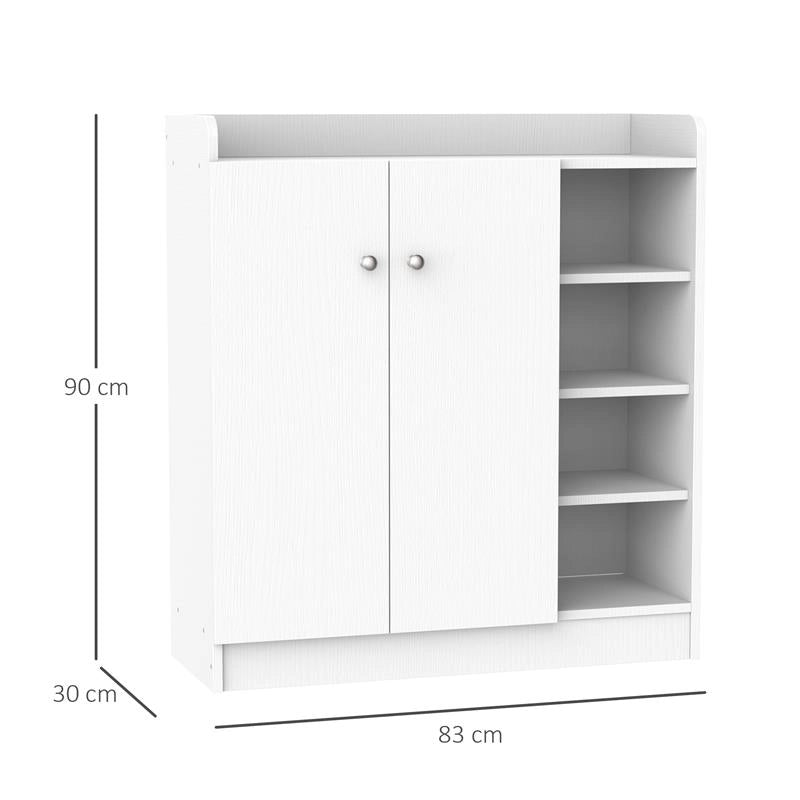 ARMADIO A SCARPIERA IN LEGNO 83 X 30 X 90 CM COLORE BIANCO