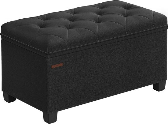 Scaffale di archiviazione - Schiacciapiedi - Supporto per piedi - Materiale MDF - 40 cm x 76 cm x 40 cm - Colore inchiostro nero