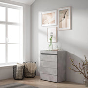 Cassettiera, 57x35x75cm, Camera da letto, Con Stoccaggio, grigio cemento RF3426