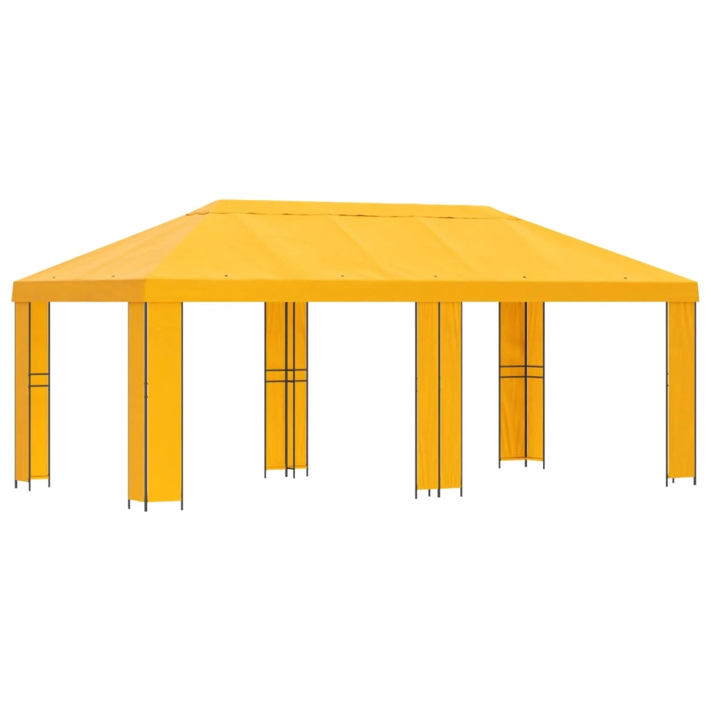 Gazebo da giardino 6 x 3 m Giallo Poliestere e Acciaio 190 3376014