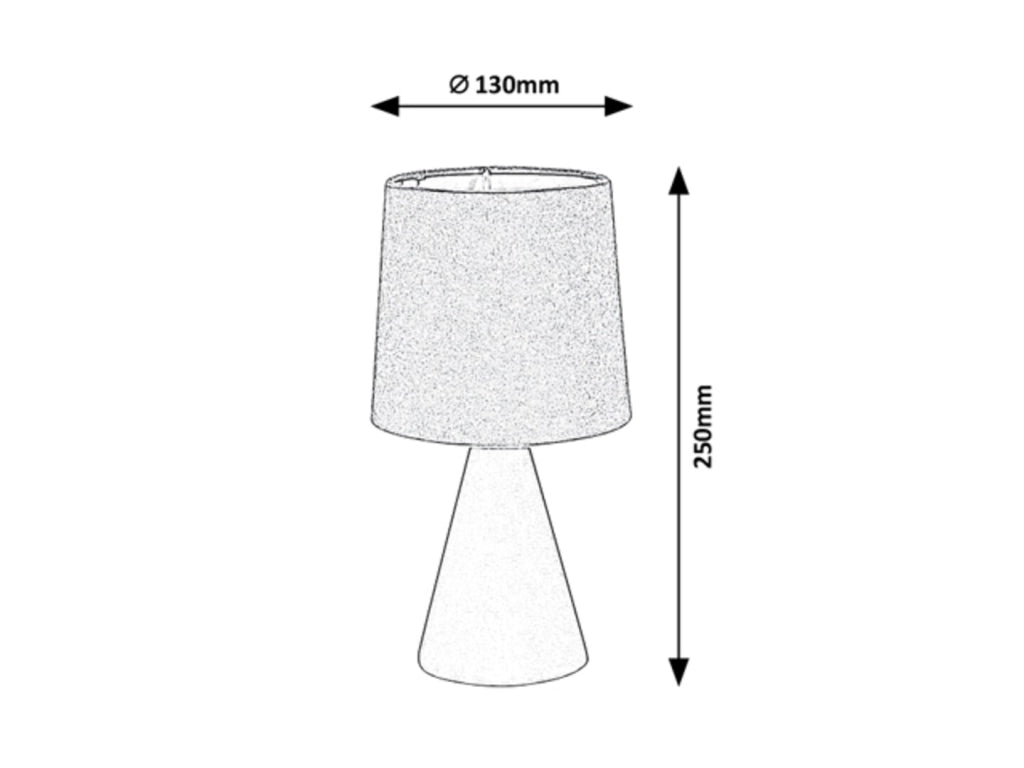 Lampada da tavolo Rabalux Nalani grigia E14 ceramica