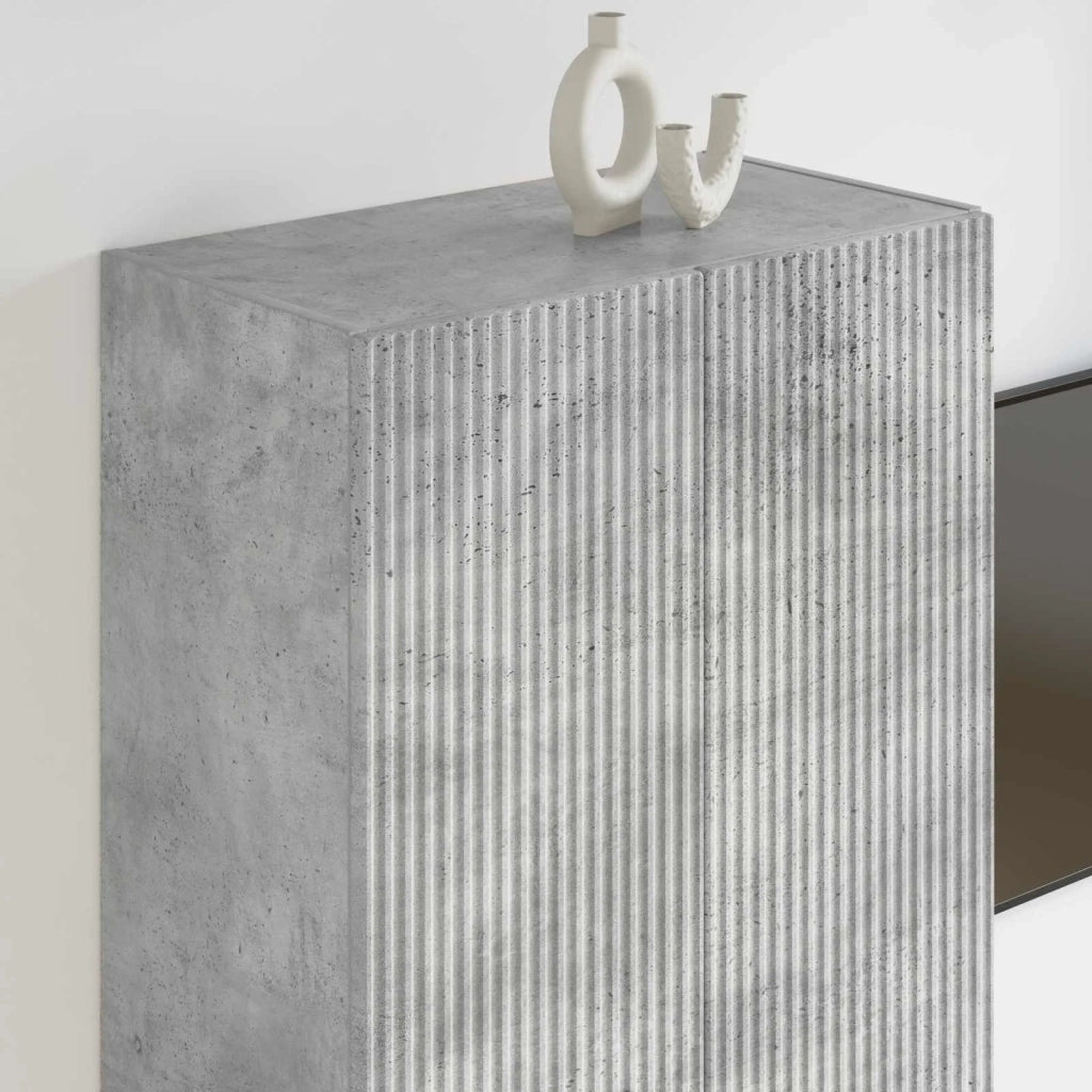 Mobile TV da parete Grigio cemento 59,5 x 31 x 100 cm 892372