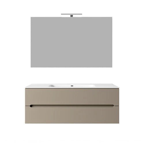 Composizione mobile bagno sospeso con cassetti cm 90 mod. TALIA - Tortora Opaco