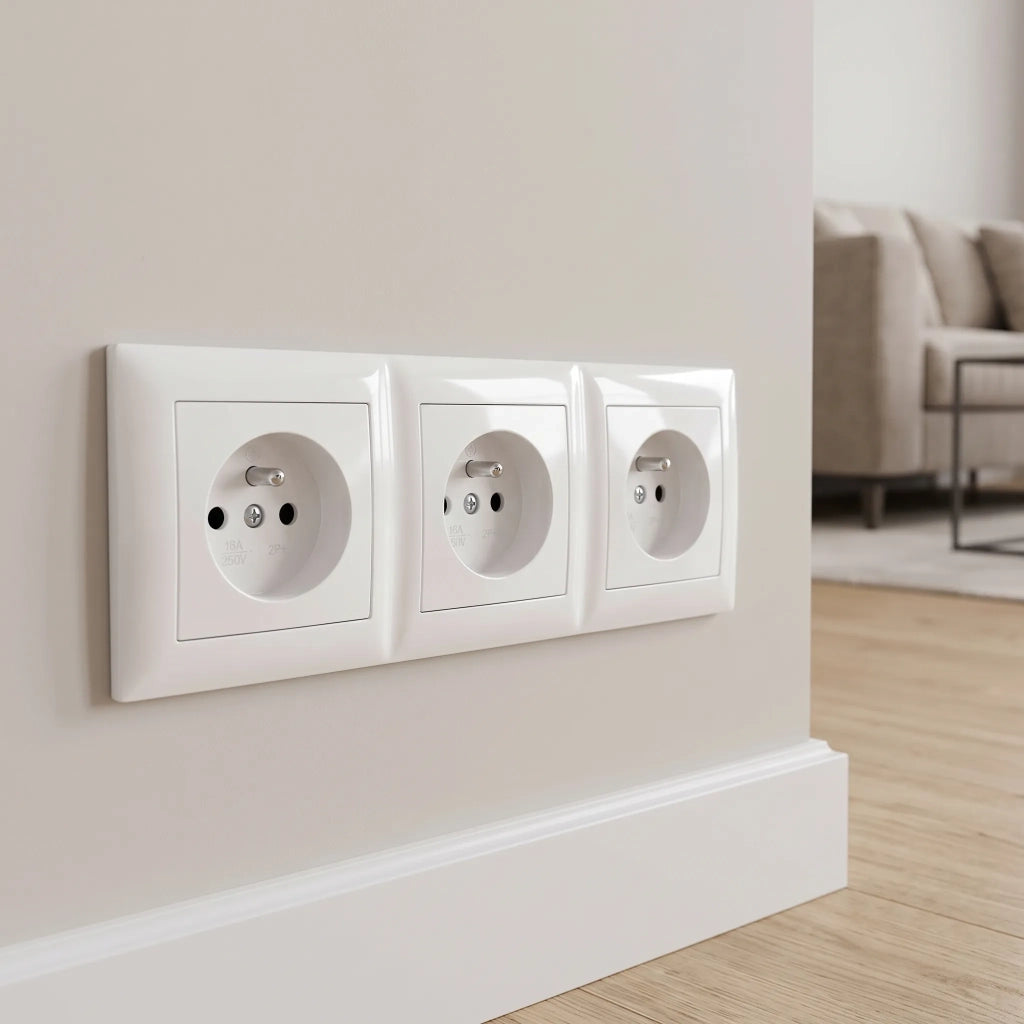 Placca Tripla Per Prese Oste Jnh015-3f White