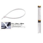 Trade Shop - Set 10pz Fascette Cavi Cavo Bianco Stringenti In Plastica Nylon 8.8x800 Mm 92377 -