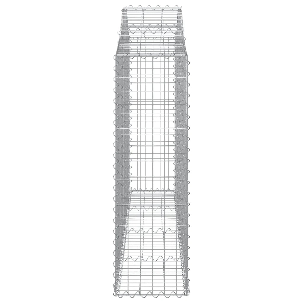 Set di 4 gabbioni ad arco per recinzioni gabbie e muri di contenimento 200 x 30 x 100/120 cm ferro zincato argento 02_0041420