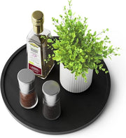 Organizzatore per piatti in bambù - Organizzatore per cucina 25 cm - Nero