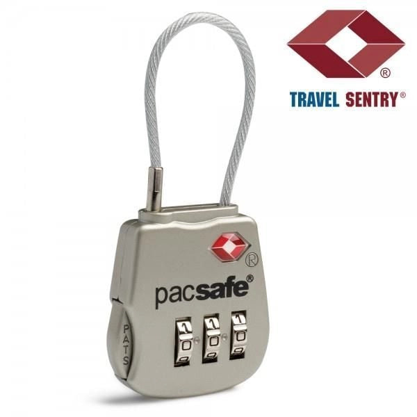 Pacsafe Prosafe 800 Lucchetto per bagagli Zinco Argento