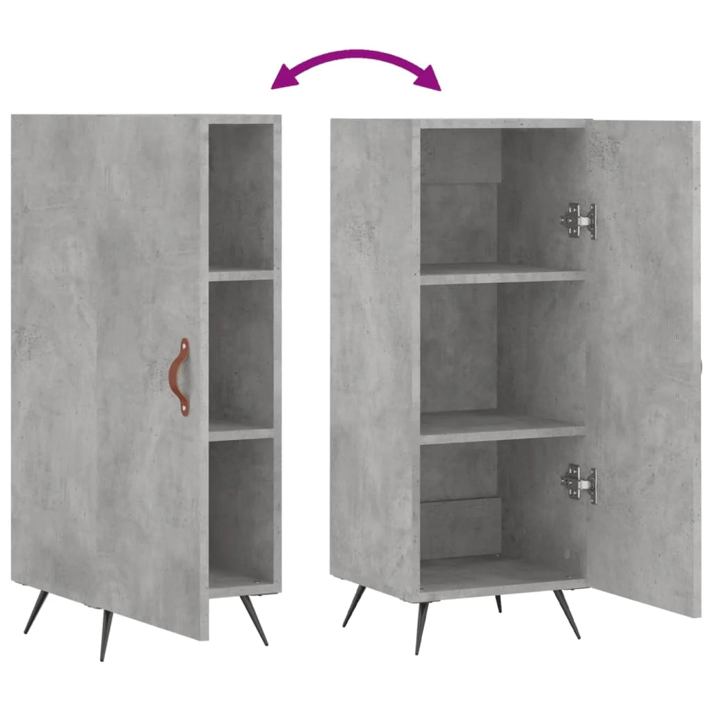 Buffet credenza cassettiera armadio mobile contenitore organizer per cucina soggiorno salotto 34,5 x 34 x 90 cm legno ingegnerizzato grigio 02_0031921