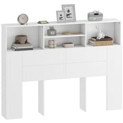 Testiera letto con contenitore ¨C Xylo ¨C 4 vani aperti 140x19x103,5 cm bianco
