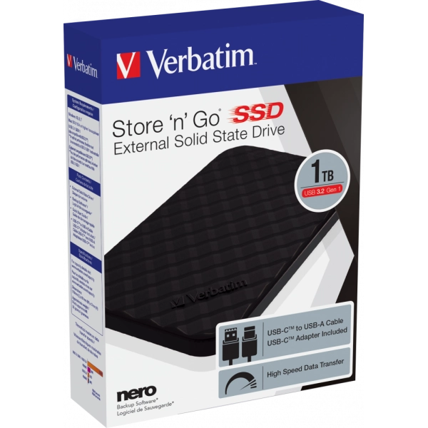 VERBATIM SSD ESTERNO STORE N GO 1TB USB 3.2 BLACK