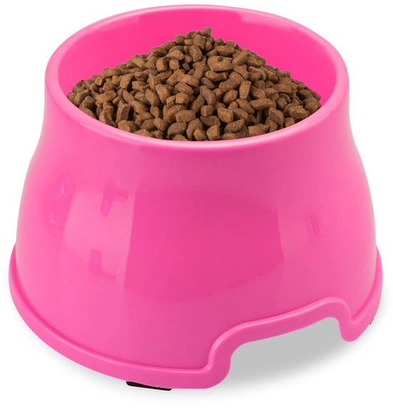 Ciotola per cani con orecchie lunghe, Ciotola per cani per Spanieli, Ciotola per cani elevata con cibo e acqua, Ciotola antiscivolo alta per animali domestici, Ciotola per cani elevata per razze di cani piccole, medie e grandi, Modello M, colore rosso.