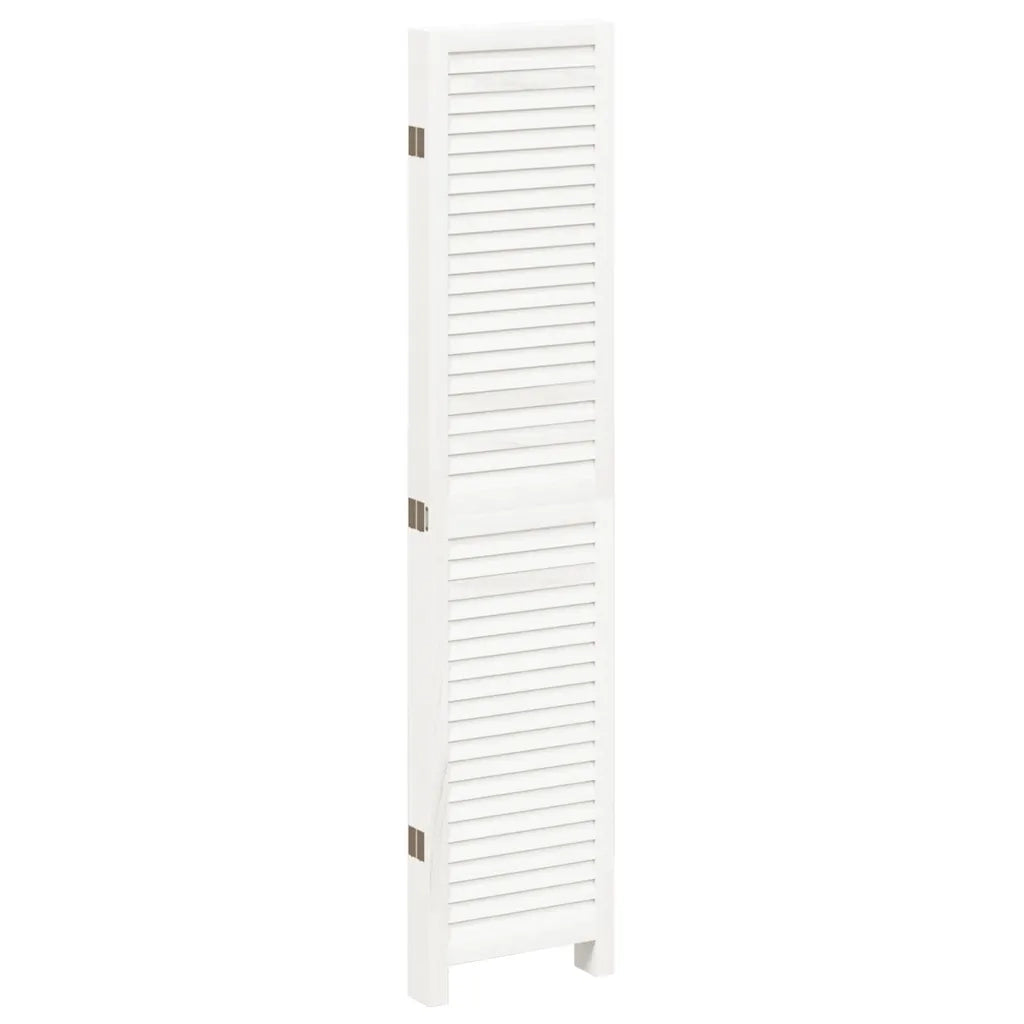 Divisorio Ambienti | Divider per stanze | Paravento 5Pannelli Bianco Legno Massello di Paulownia