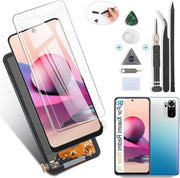 Display di sostituzione per Xiaomi Redmi Note 10 | Schermo LCD compatibile con Xiaomi Redmi Note 10s 4G | Assemblaggio touchscreen con attrezzi (Nero, 6,5 pollici)
