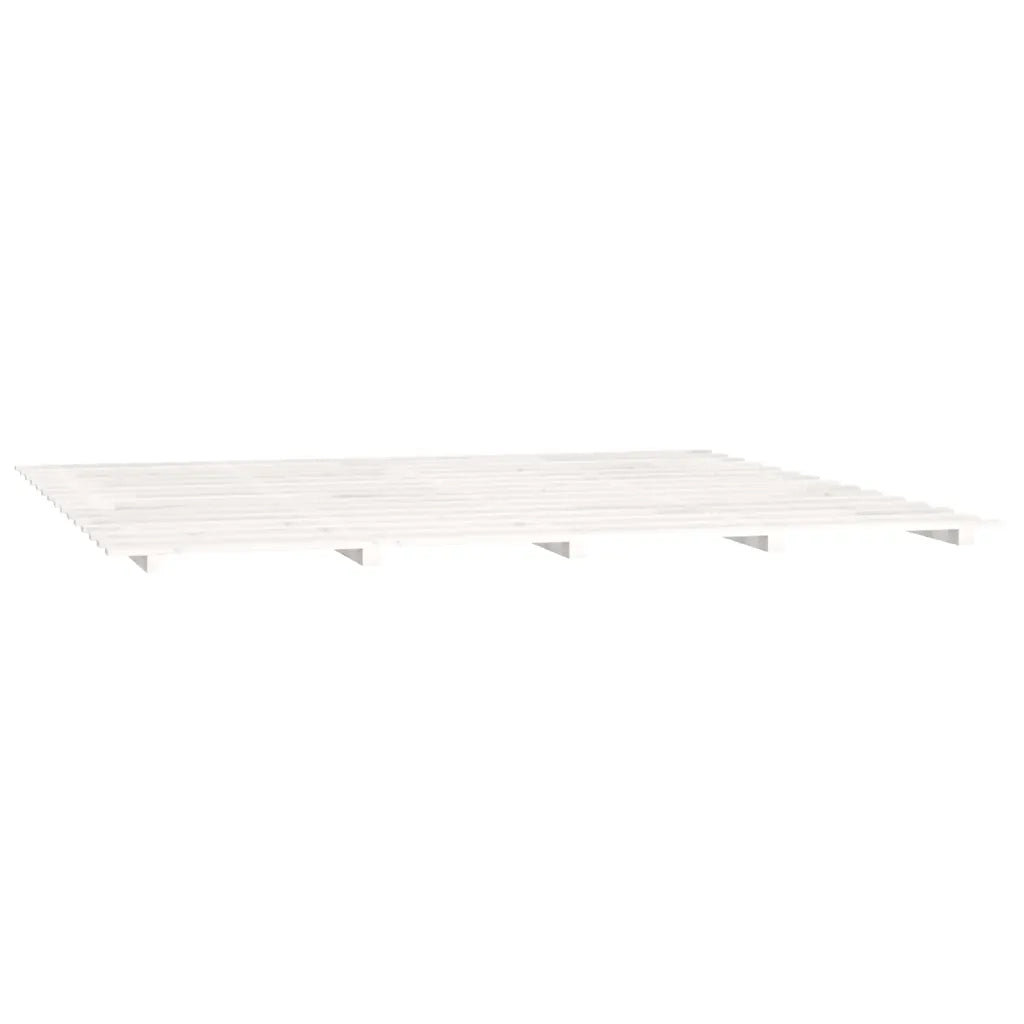 Giroletto senza Materasso Bianco 160x200 cm Legno Massello Pino 824579