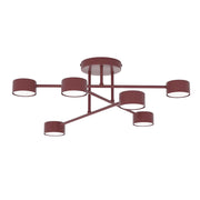 Lampadario moderno HALO bordeaux 6xGX53 Emibig