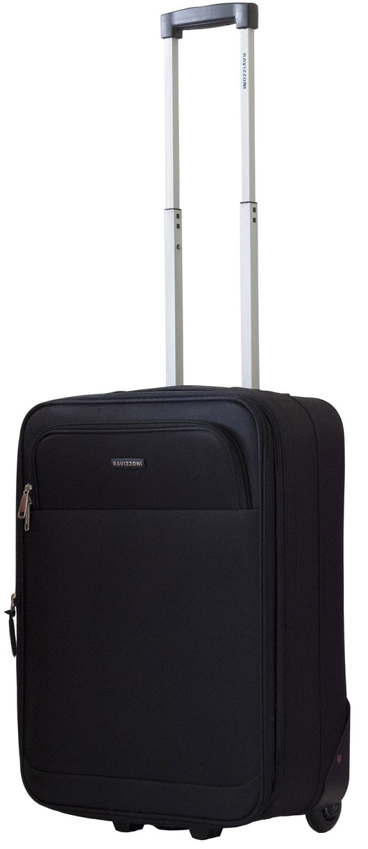 Trolley Valigia Bagaglio a Mano Morbida in Poliestere 2 Ruote Ravizzoni Spritz Nera