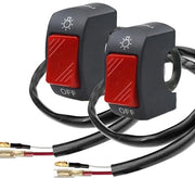 Stuurschakelaar Multifunzionale per Motori - 2 Pezzi - 7/8 Pollici 22mm - Adatto per U5 U7 U2 - Chiave a Bordo - Rosso
