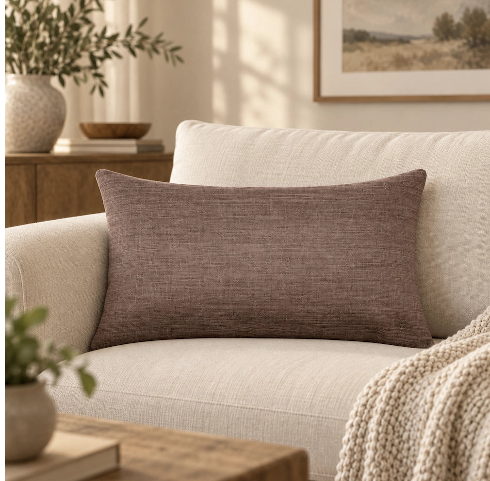 CUSCINO BEA VARI COLORI  30X50cm COLORE: MARRONE