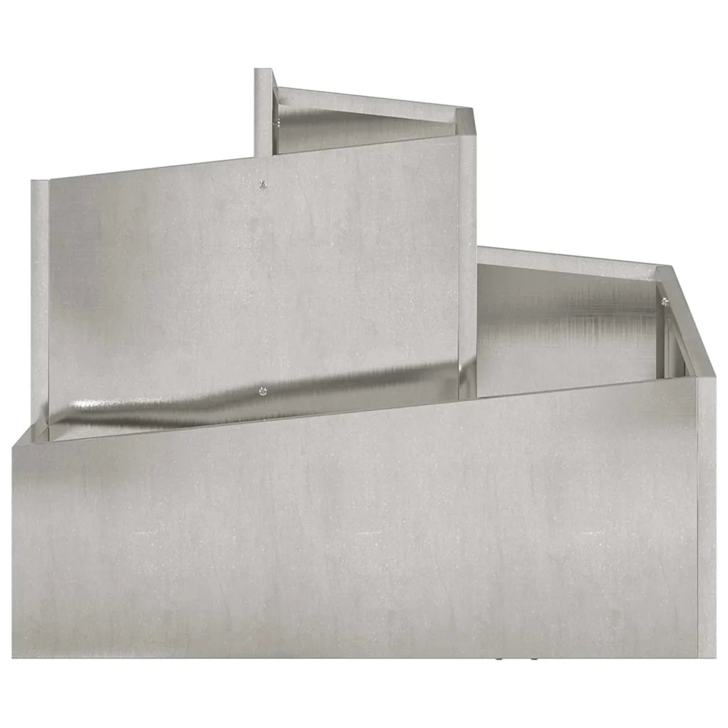 Vaso da giardino Argento 60 x 60 x 50 cm Acciaio inossidabile 873575