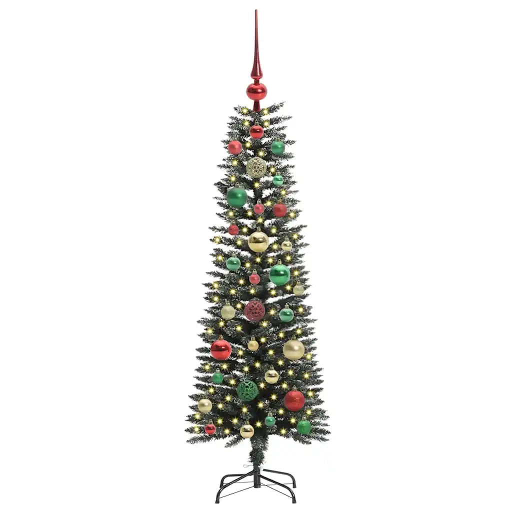 Albero di Natale | Decorazioni natalizie artificiale con 150 LED Verde 120 cm
