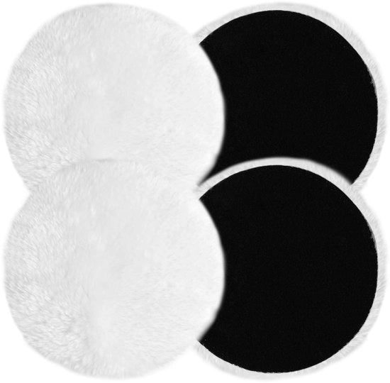 Set di 4 Polijstpads - 125 mm - Adatto per Diversi Superfici - Ideale per Auto - Schiuma Eccentrica