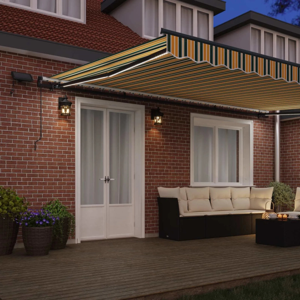 Tenda Retrattile Verde e giallo 500 ×350 cm Tessuto 3331578