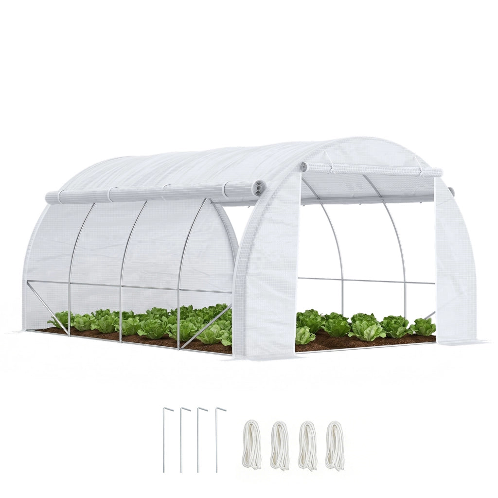 Serra tunnel da giardino ¨C zephmum ¨C bianco 4x3x2m