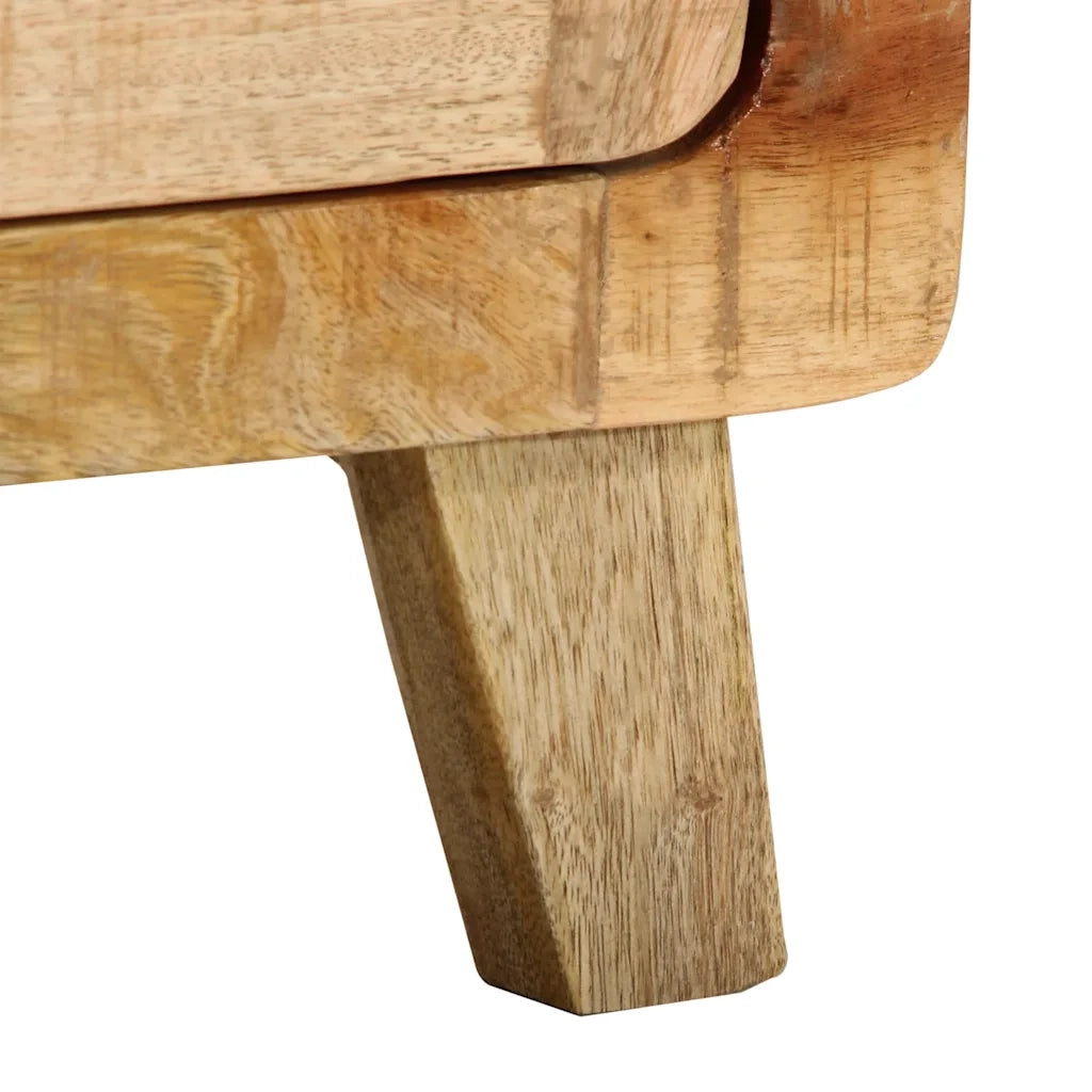 Comodino 40x32x46 cm in Legno Massello di Mango Grezzo 4104507