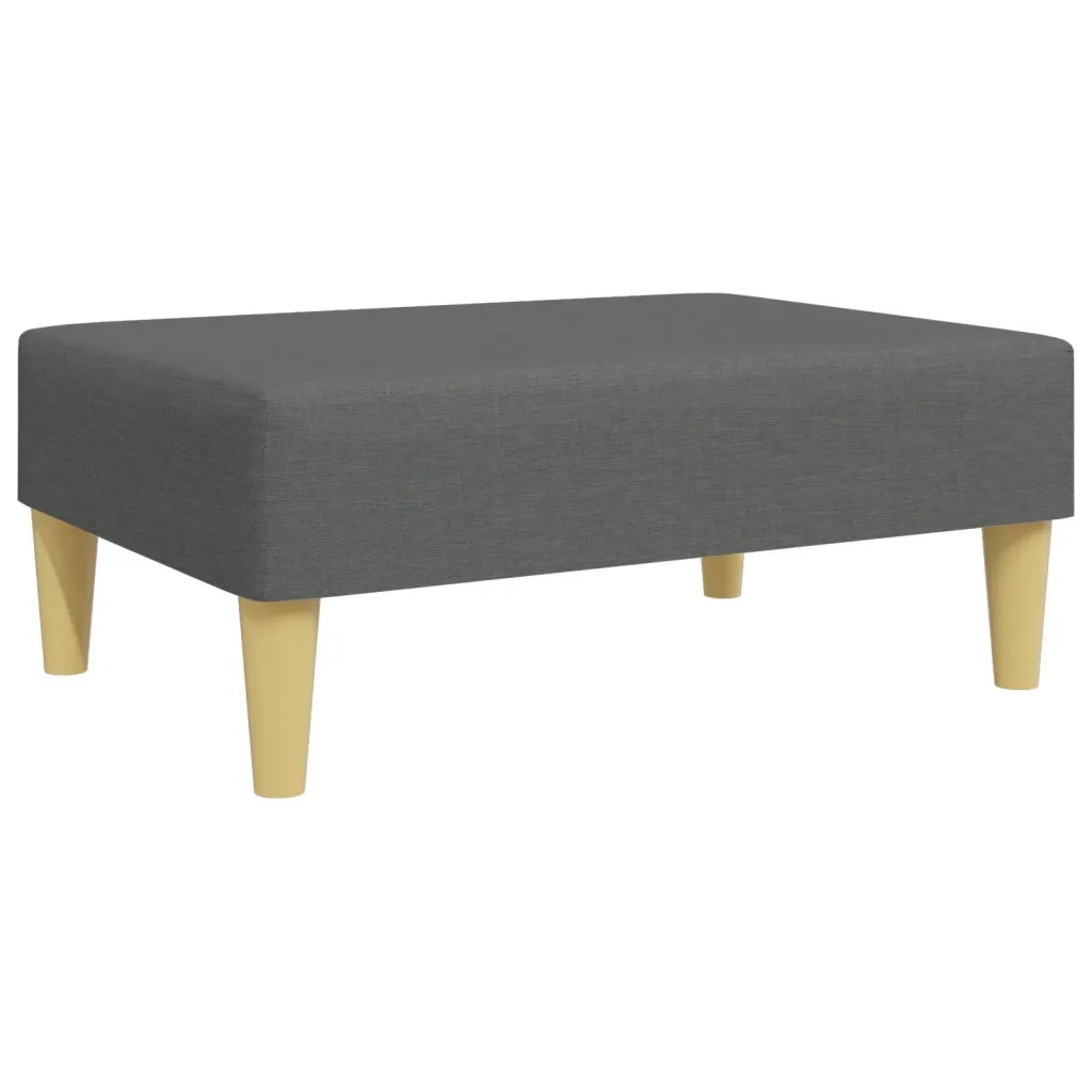 Divano Letto 2Posti Cuscini e Poggiapiedi Grigio Scuro Velluto 3216216
