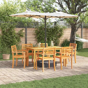 Set da Pranzo per Giardino 7 pcs Marrone