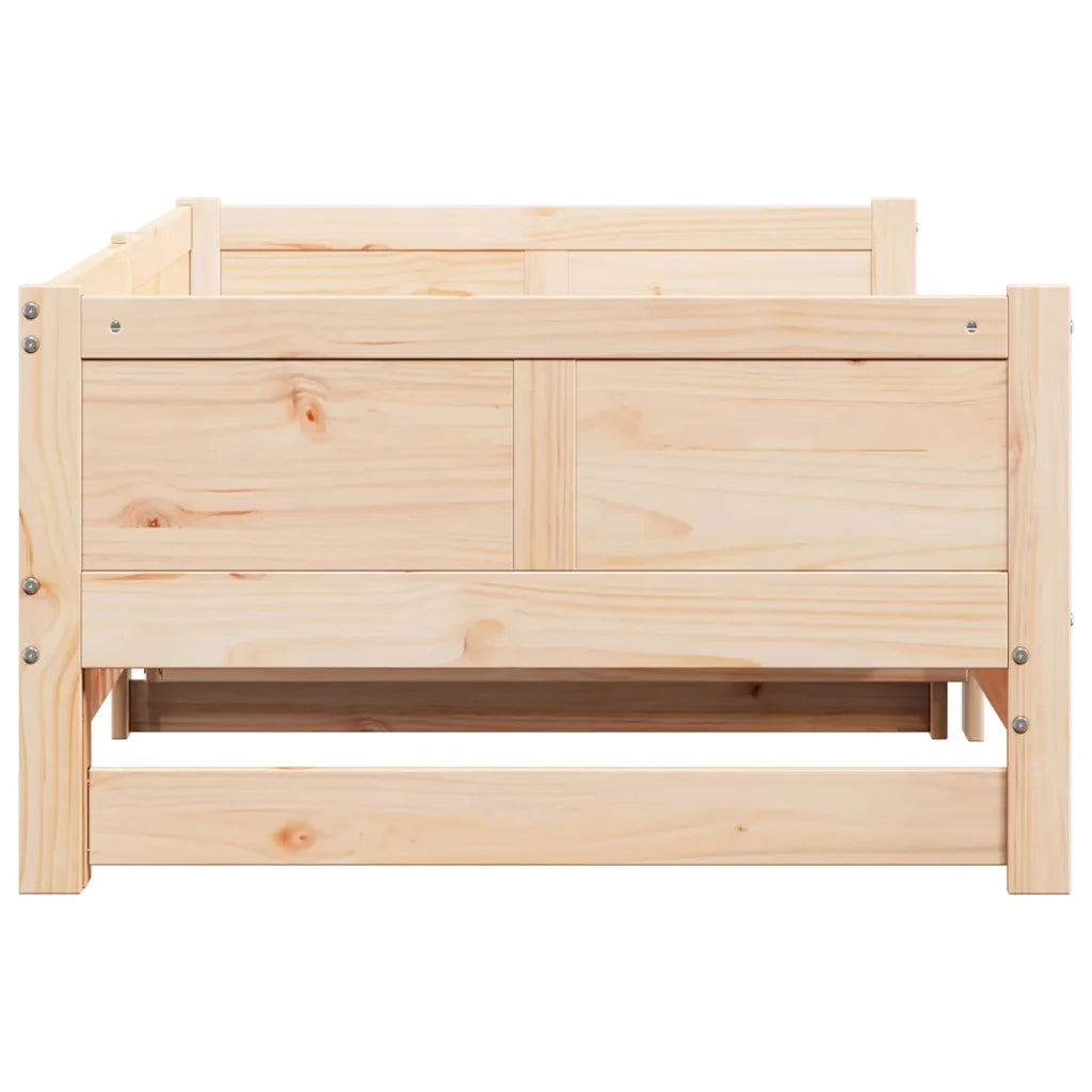 Letto matrimoniale | Letto per adulti | Letto Giorno Estraibile Marrone 203,5 x 184 x 56,5 cm