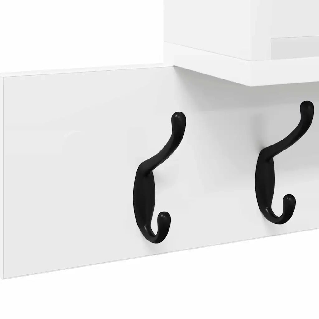 Appendiabiti a muro Bianco 100 x 12 x 43,5 cm Legno multistrato 874411