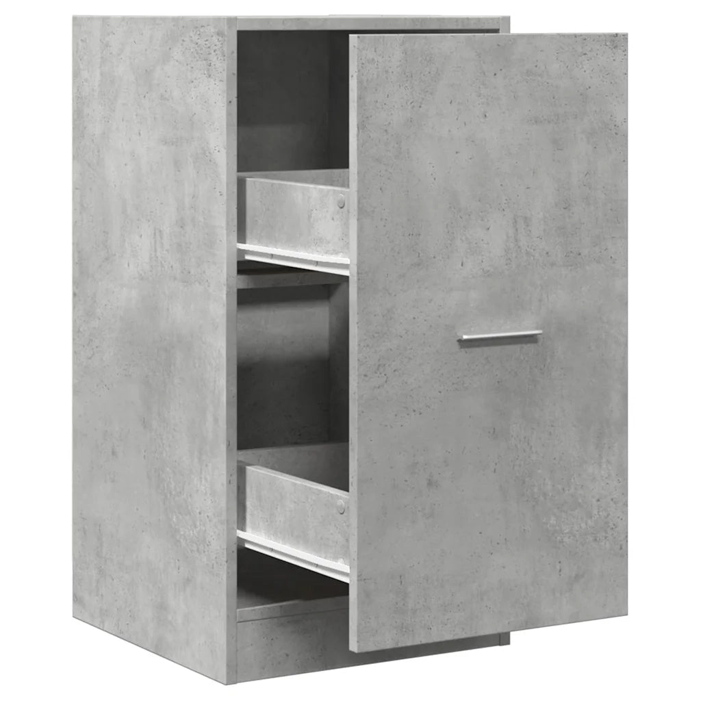 vidaXL Armadietto da Farmacia Grigio Cemento 40x41x77,5 cm Truciolato