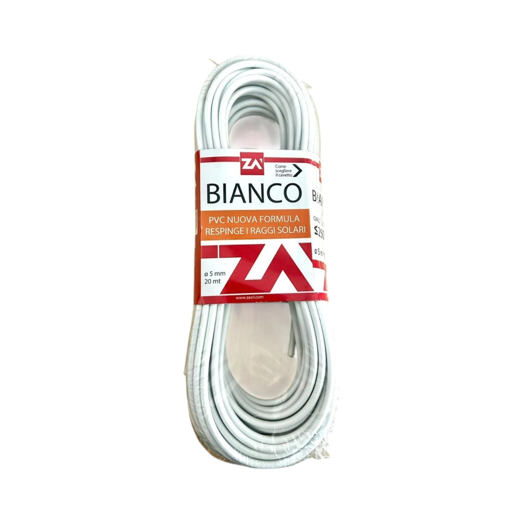 FILO STENDIBIANCHERIA BIANCO 5MM 20MT