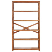 Libreria 100x30x180 cm Legno Massello Acacia Finitura Ambra 289626