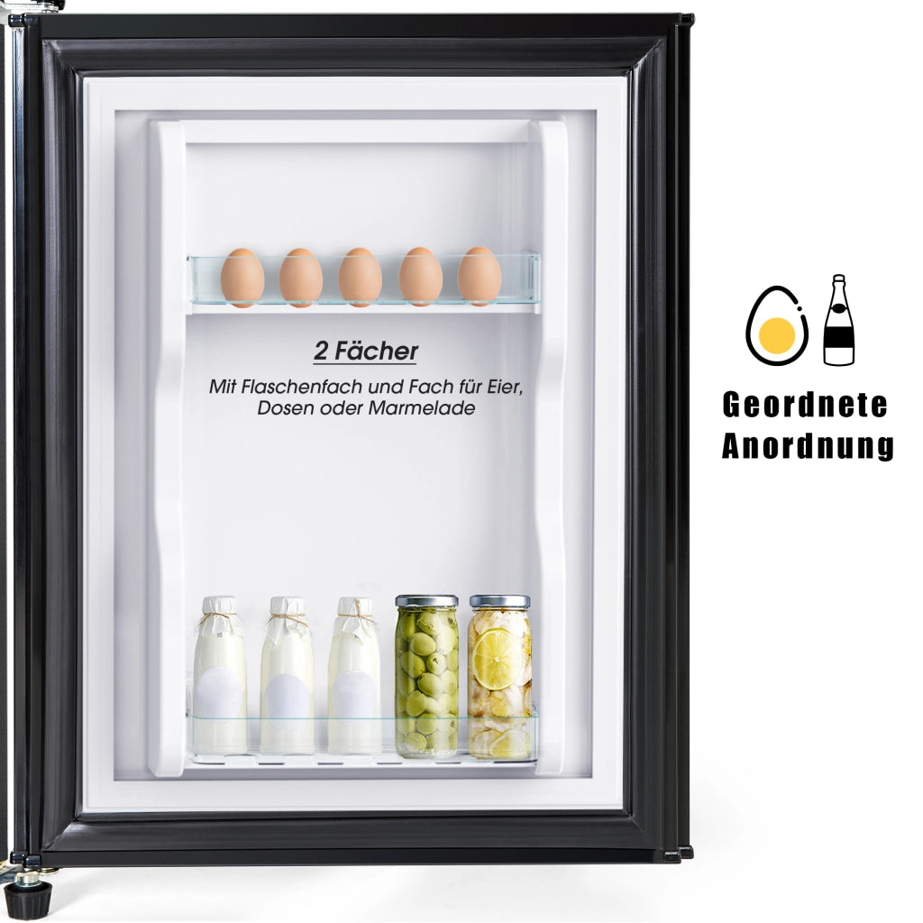Frigorifero-congelatore, altezza 86,8 cm, larghezza 45,5 cm, doppia porta, capacit¨¤ totale 60 litri, capacit¨¤ congelatore 22 litri, capacit¨¤