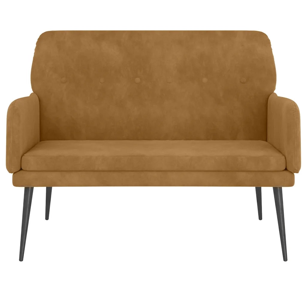 Panca-Sgabello Marrone 108x79x79 cm in Velluto