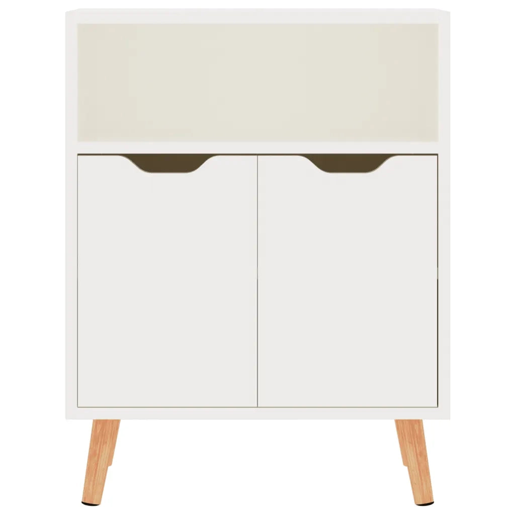 Credenza Bianco Lucido 60x30x72 cm in Legno Multistrato 326828