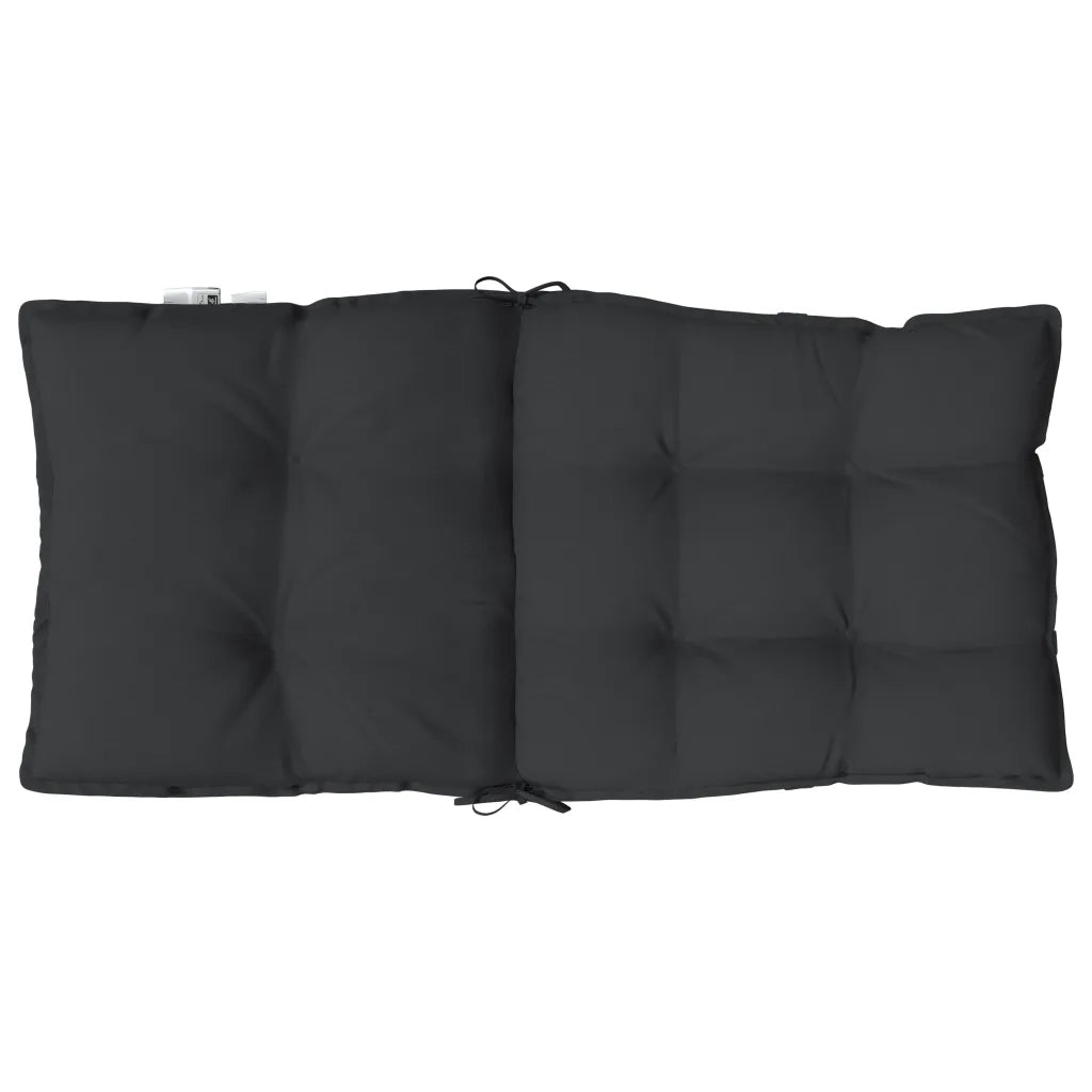 Cuscini per Sedia Schienale Basso 4 pz Neri in Tessuto Oxford 377693
