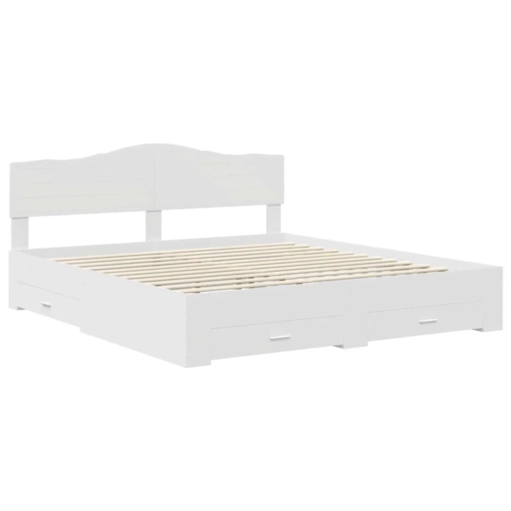 Struttura del letto Bianco 180 x 200 cm Legno multistrato 3413159