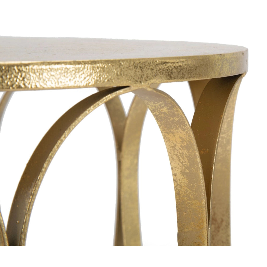 Tavolino VKH520, Oro, Metallo, 37x37x58 cm