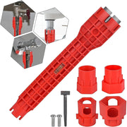Trade Shop - Chiave Multifunzione A Bussola Per Installazione Rubinetti Tubo Bagno Idraulico -