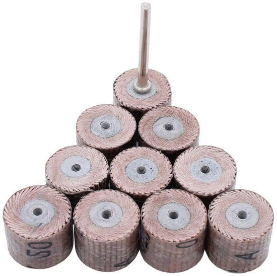 Set di dischi a lama a scaglietta 120# 10 pezzi diametro 12mm per strumenti rotativi Dremel
