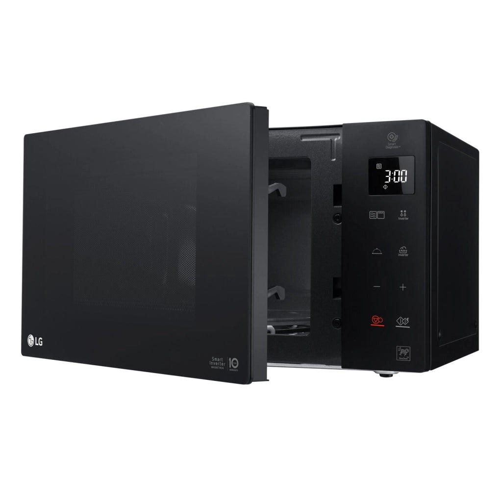 LG MH6535GDS Neochef Forno a Microonde con Grill Tecnologia Smart Inverter Capacita' 25 Litri Potenza 1000 W Funzione Crisp Cottura a Vapore Display LED Nero