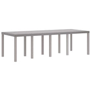 Set da Pranzo per Giardino 11 pcs Grigio chiaro Polipropilene