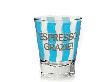 Set 3 Bicchieri Tazzine in Vetro Caffè Bell'Italia Cerve