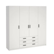 Guardaroba grande Epipola, Mobile camera da letto, Cabina armadio portabiti, Armadio appendiabiti, 196x50 h200 cm, Bianco