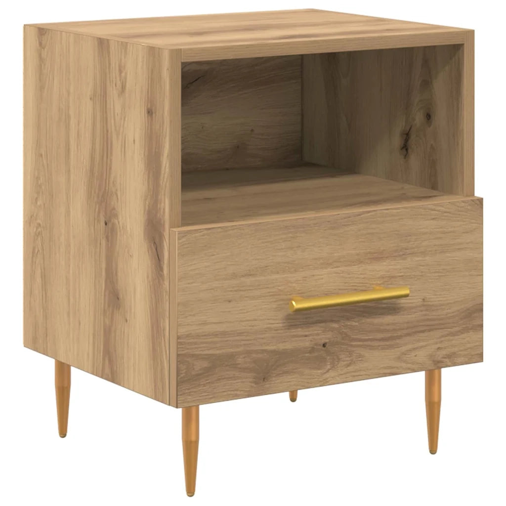 Set di 2 Comodini | Armadio da Notte | Mobiletto da notte Marrone 40 x 35 x 47,5 cm Legno multistrato