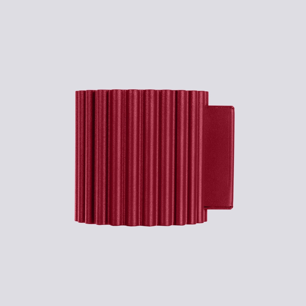Applique moderna bordeaux tubo rigato 10cm su/giù G9 Pure Lume